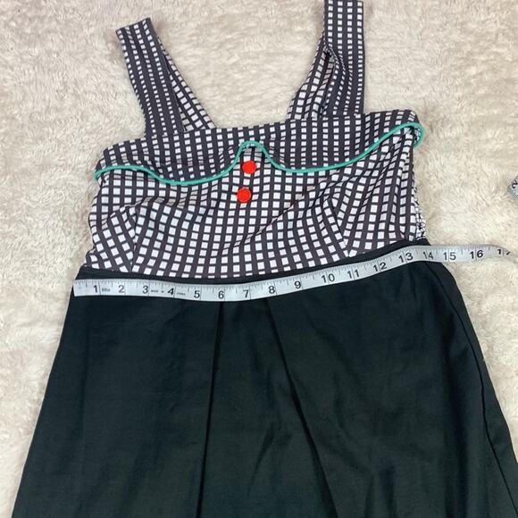 Roberta Oaks Checks and Cherries pinup sheath dress, small - Picture 6 of 8